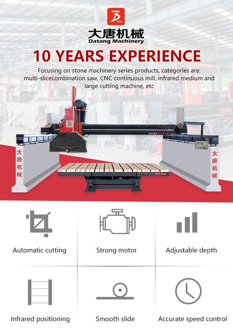 Datang Bridge Saw Stone Rock Quartz Slab Tile Cutting Machine