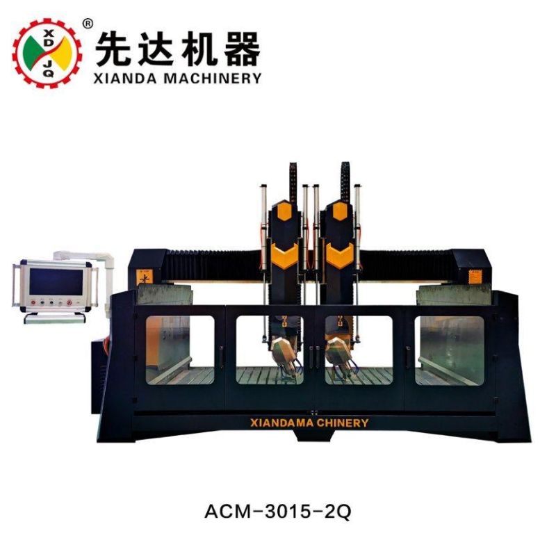 4 Axis Cutting Stone Carving CNC Router for Cylinder Objects or Desk Legs