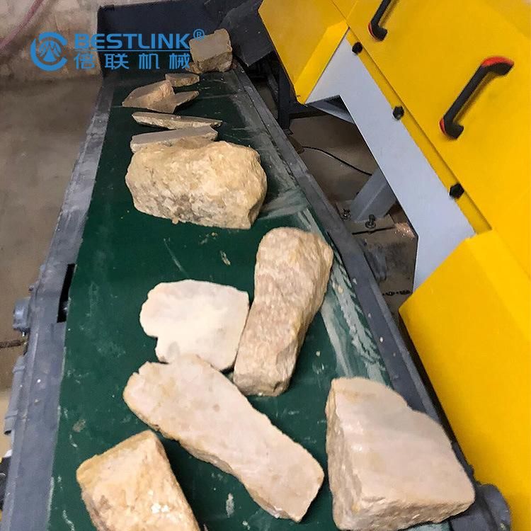 Irregular Stone Veneer Saw 90 Degrees Angle Thin Stone Veneer Saw Mighty Stone Cutting Machine