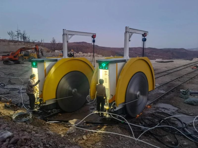 Quarry Stone Mining Machinery Double Diamond Saw Disc Blade Blank Stone Cutting Machine Marble Cutter Granite Sawing Machine
