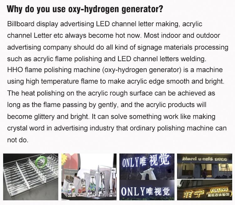 Hho Gas Technology Polishing Crystals Acrylic Welding Machine
