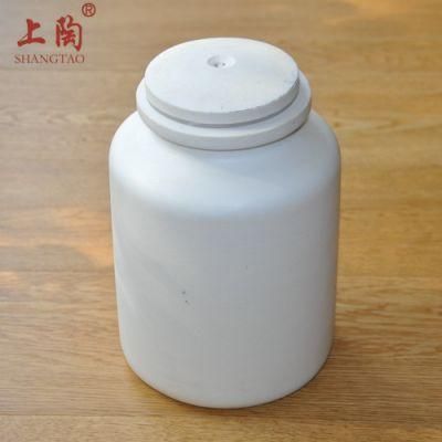 Cylindrical Alumina Ceramic Pot for Ball Milling