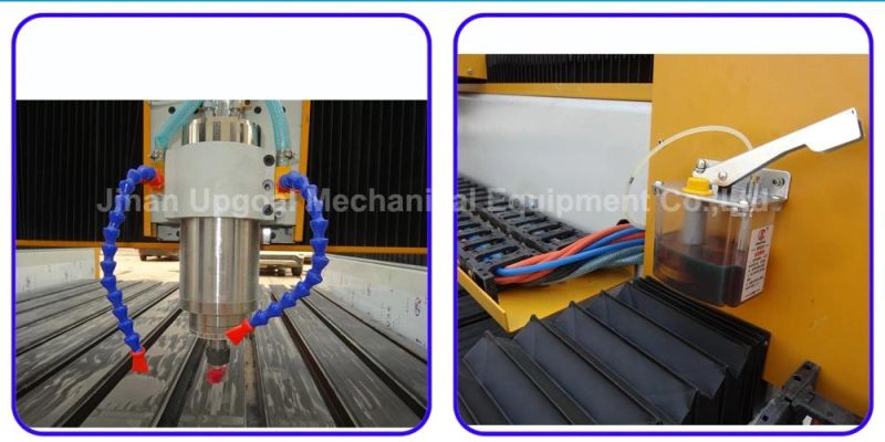 Double Z-Axis Double Heads Stone CNC Carving Machine with Steel Table