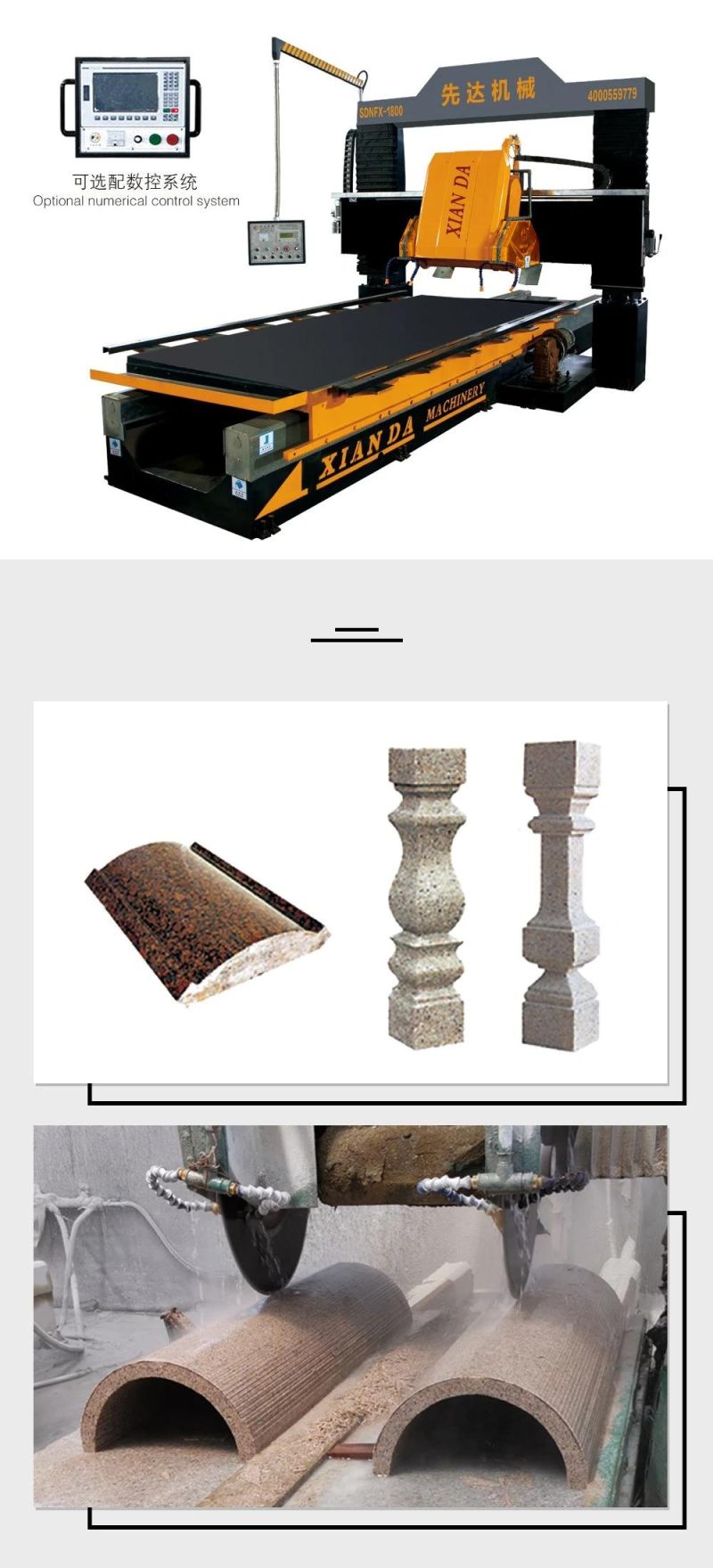 Marble Profiling for Skirting Linear Balustrade Tombstone