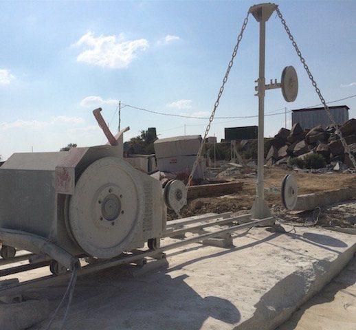 Block Trimming of Natural Stone 11kw/15kw/18.5kw Mini Wire Saw Machine