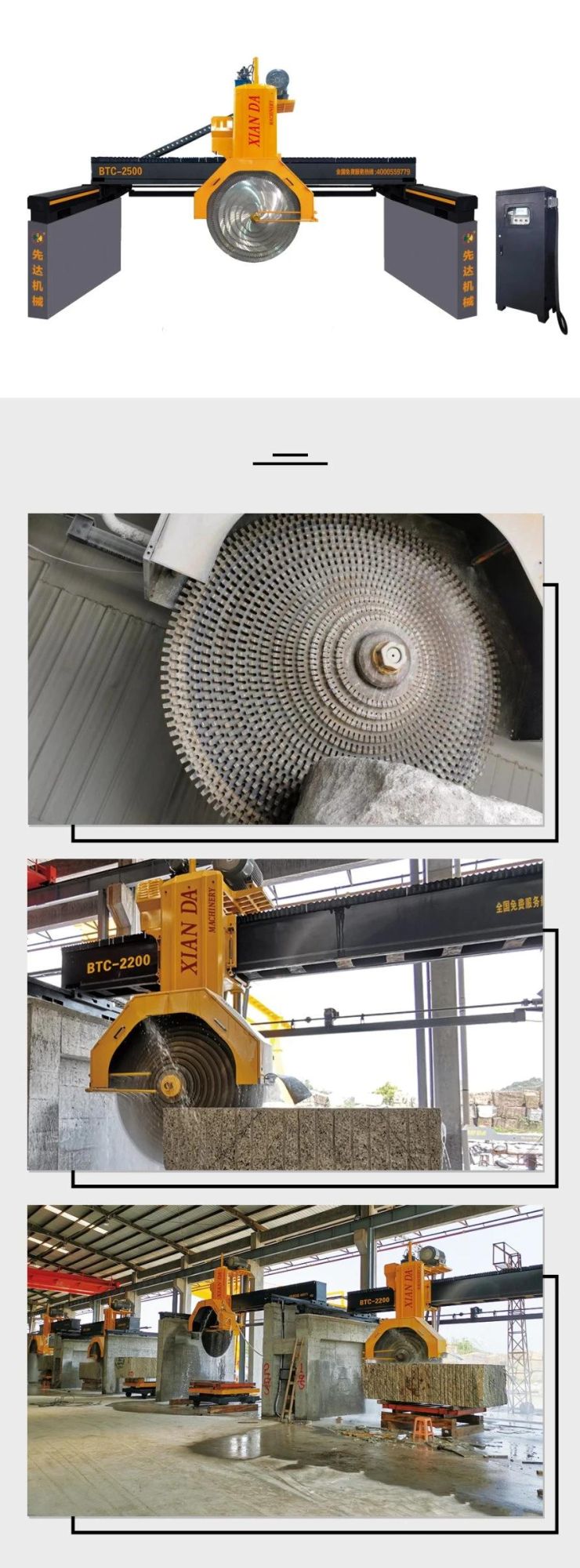 Monthly Deals China Bridge Multi-Blade Granite Marble Cutter Block Cutting Machine for Granite Marble Stone Cutter Machinery