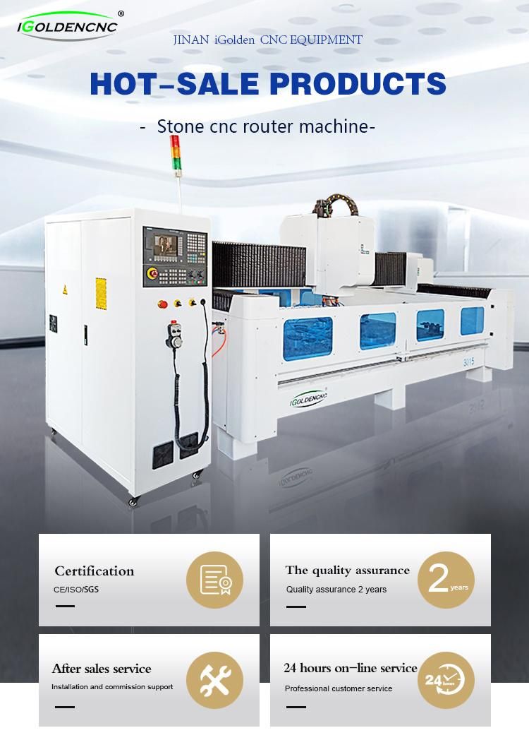 Stone Atc Carving CNC Router/Automatic Marble Edge Profiling Cut Down Equipment/Granite Quartz Cutting Engraving Machine