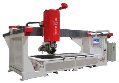 Hualong Hknc-650j 5 Axis CNC Bridge Stone Cutting and Milling Machine with Waterjet for Granite Marble
