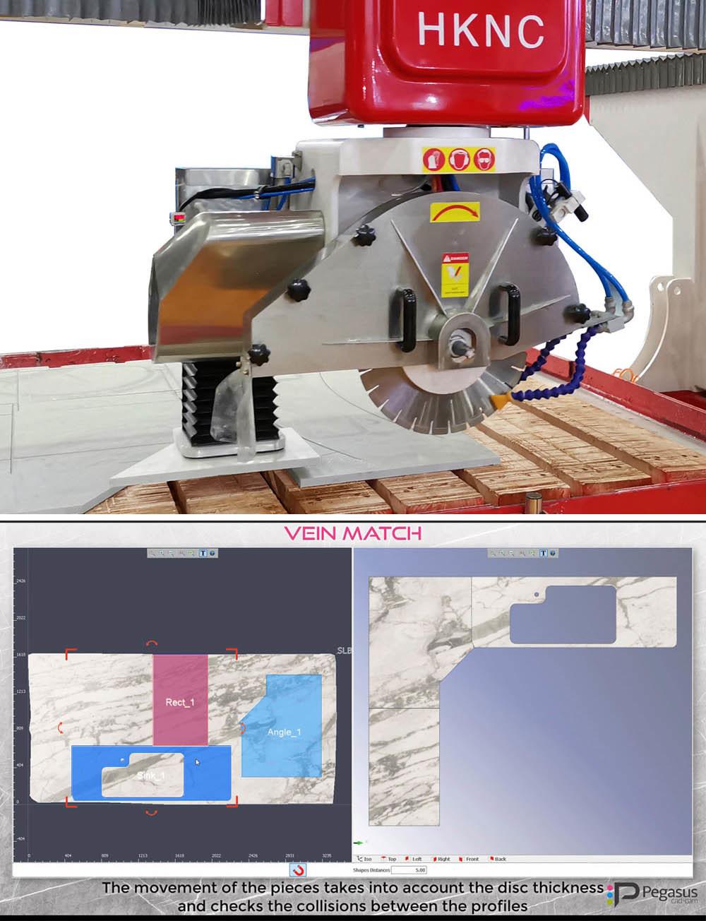 CNC Machine in Bridge Stone Cutting Machine with Curved Surface Processing,and Combine The Functions of Cutting,Milling,Drilling,Carving Into an Organic Whole
