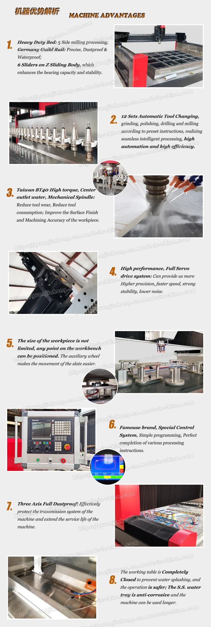 Artificial Stone, Quartz Stone Slab Kitchen Countertop Cutting Machine