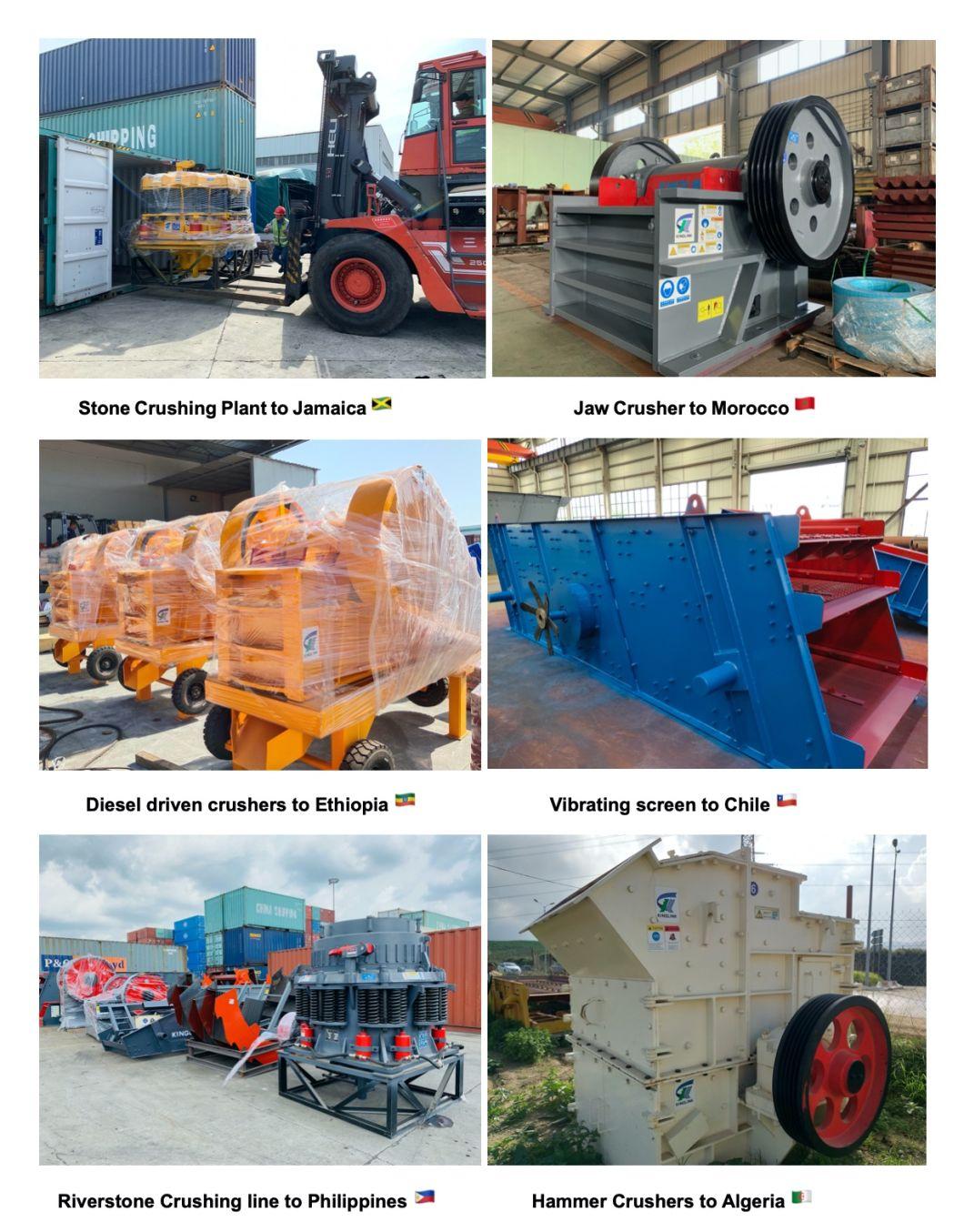 Rock Stone Jaw/Cone/Impact/VSI/Hammer/Roller Mobile Portable Crusher for Limestone/Granite/Riverstone/Basalt Quarry Crushing and Mining