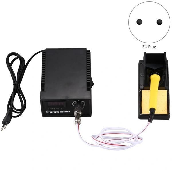 60W Thermostat Pyrography Machine Pyrography Tool Set Wood Heat Transfer Engraving Machine Electric Iron Brush I409742A1