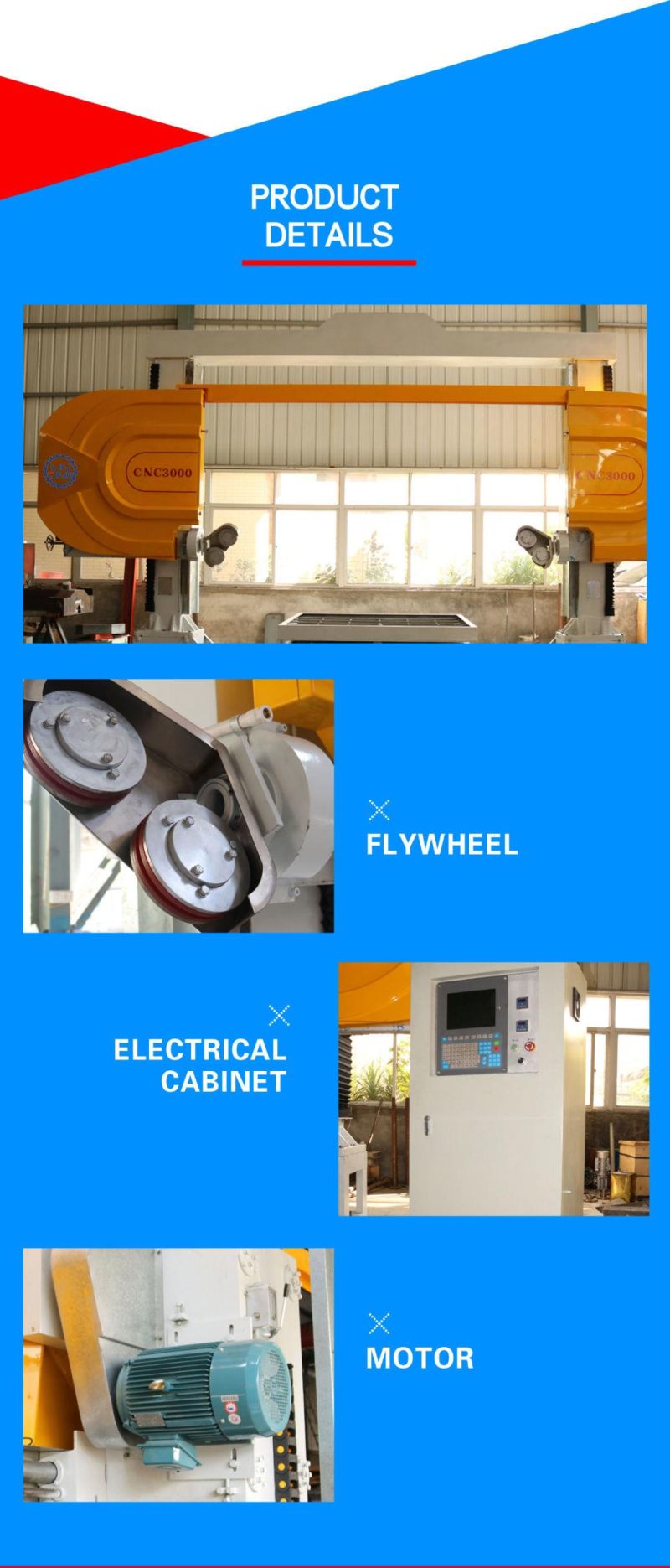 Numerical Control CNC Wire Saw Machine for Stone Cutting&Profiling
