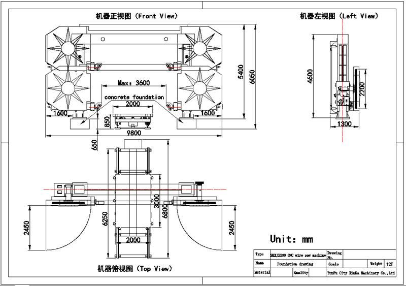 SHXJ2200 CNC Wire Saw Machine
