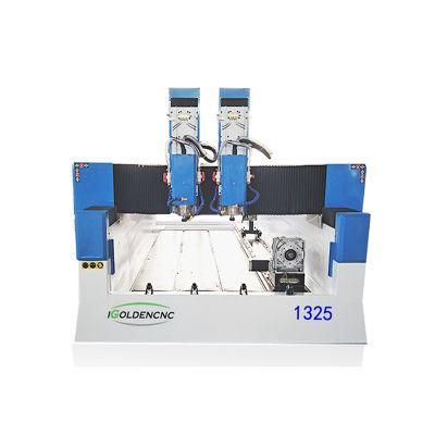 China Stone CNC Router Machine Double Heads for Stone Engraving/Cutting/Drawing