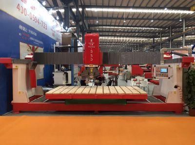 Automatic Stone Bridge Saw Machine with Siemens PLC for Slab Cutting, Chamfering, Profiling