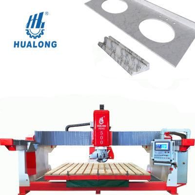 Hualong Hsnc-500 Date Control CNC Bridge Stone Cutting Machine for Countertop Kitchen Table Processing Granite and Marble Quartz Stone Cutting