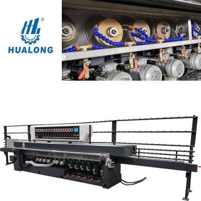 Hualong Stone Counter Top Multi Wheels Edge Polishing and Profiling Machine Straight Line Polisher Wet Grindder for Marble Granite Quartz