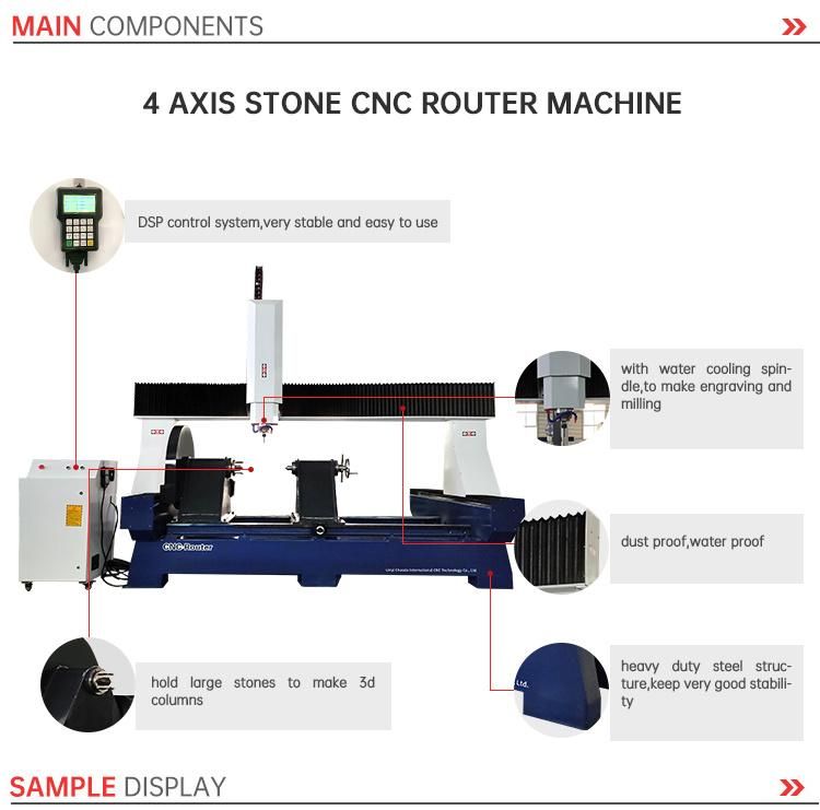 3D Stone Engraving Carving Sculpture CNC Router Machine