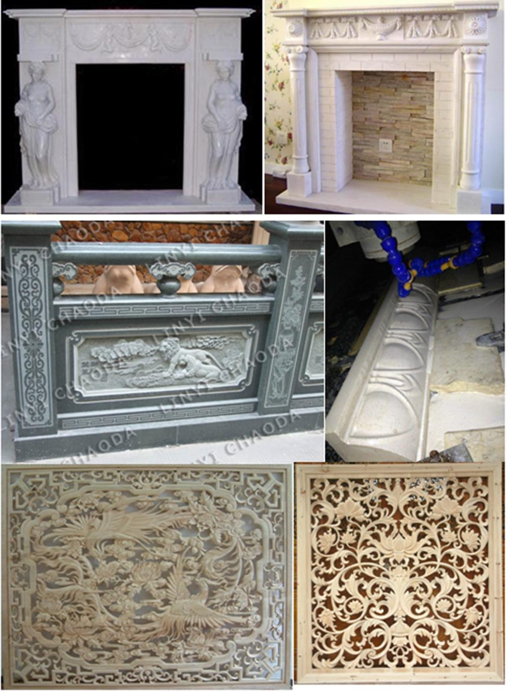 Granite Counter Top, Basin Sink Hole Cutting and Stone Edge Profiling, 2.5m Columns and Figure Sculptures Making, 4 Axis Stone Carving CNC Machine