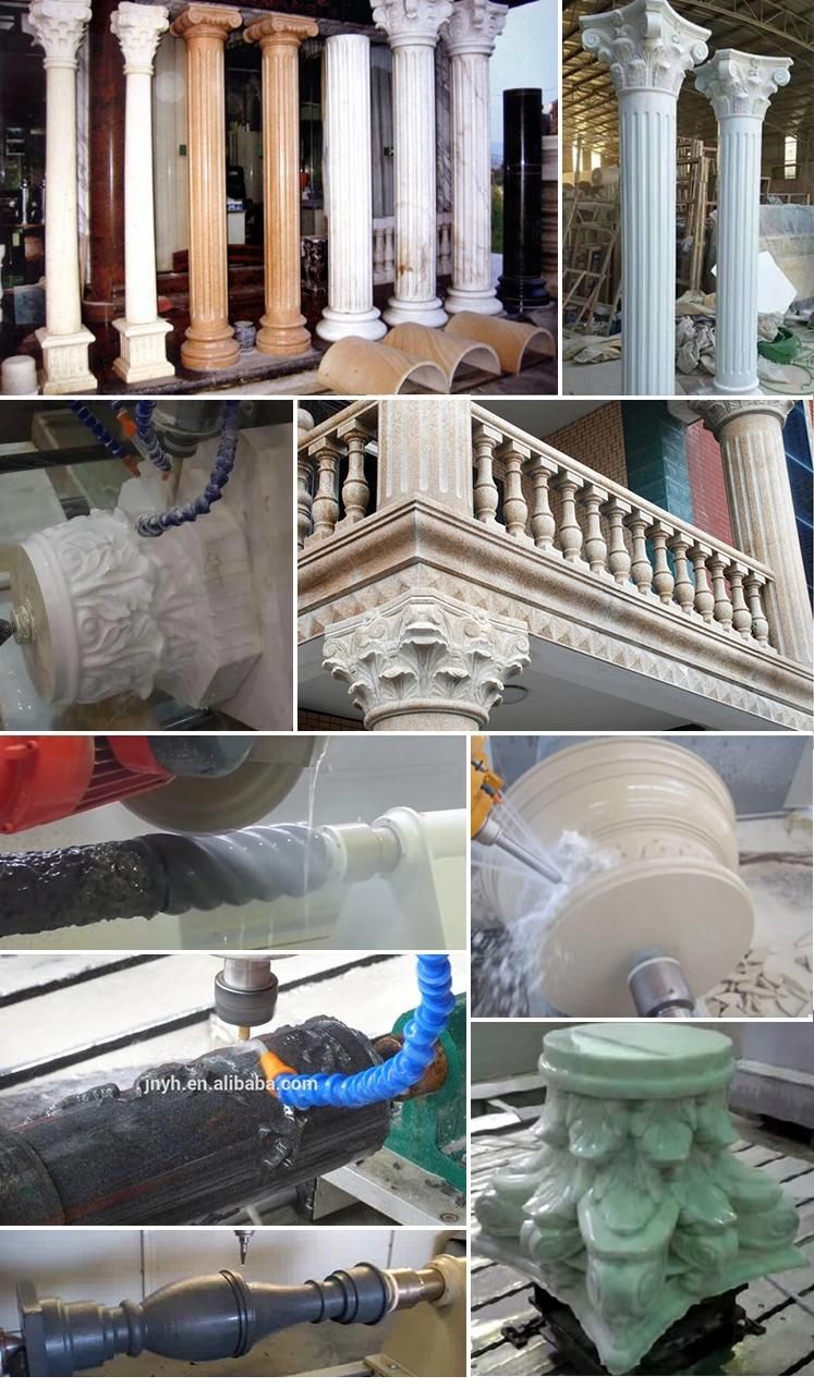 CNC Marble Cutting Engraving Polishing Machine for Roman Column Corbel Pilaster