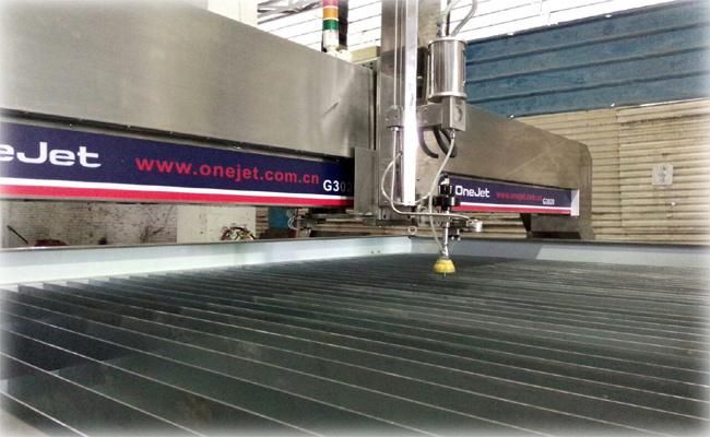 Onejet-G3015 Waterjet with Kmt H2O Jet50 Pump for Marble Cutting